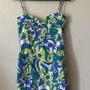 ZARA  Vibrant Floral Mini Dress Blue Green Size Medium Photo 2