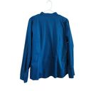 Worthington  Button Poplin Long Sleeve Ruffled Rosette Blue Shirt Blouse Size XL Photo 1