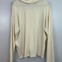 Madewell  Ivory Long Sleeve Half Zip Collared Soft Blouse Size Large Photo 4