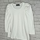 Tuckernuck  Pomander Place VESTY Blouse/Top Puff Sleeve Size XS White Photo 3