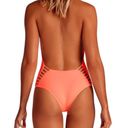 Vitamin A  Swimsuit One Piece Bianca Bodysuit Orange Halter V-Neck Open Back XS Photo 1