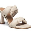 Twisted Flattered x Revolve River  Leather Heeled Sandals in Cream Photo 3