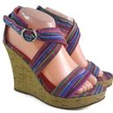 Charlotte Russe  Multicolor Strap Cork Wedge 8 Photo 0