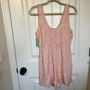 Abound  Romper Womens M Floral Peach Colored Orange‎ Button Front Photo 7