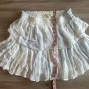 Love Shack Fancy  S White Tiered Cottage Core Mini Skirt Photo 6