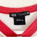 ZARA x Disney RARE Mickey Mouse Graphic White & Red Ringer Shirt Top Size Small Photo 7