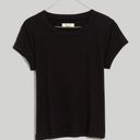 Madewell  Black Supima® Rib Tee Shirt Top Size Medium Photo 5