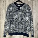 Grannycore Cricket Lane Floral Keyhole neckline Sweatshirt Blue Size XXL Photo 4