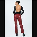 Princess Polly Macey Burgundy Faux Leather Pants 2 Photo 3