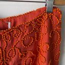 Oleg Cassini Vintage  Silk Glass Beaded Orange Formal Pants Photo 5