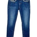 Vigoss  Heritage Fit Capri Blue Jeans Women's Size 0 Mid Rise Stretch Medium Wash Photo 0