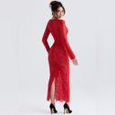 House Of CB  Lisandra Red Lace Maxi Dress XS Photo 4