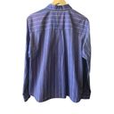 Liz Claiborne  Classics Non-Iron Striped Button-Down Shirt  Womens Size 14 Blue Photo 1