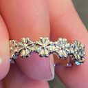 Daisy New nwot unworn silvertone stackable rose  flower 8 pc ring lot bundle Photo 3