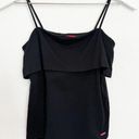 n: Philanthropy Square Neck Spaghetti Strap Overlay Sleeveless Tank Top Black XS Photo 0