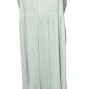 Oak + Fort  Spaghetti Strap Pleated Scoop Neck Midi Dress Mint Green, size Small Photo 0