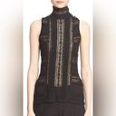 Cinq à Sept  'Antonia' Sleeveless Lace Black Top Photo 2