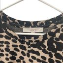 Loft Women's Black Animal Print Pleated Puff Sleeve Top Photo 1