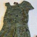 n:philanthropy NEW!  Size XS Britton One-Shoulder Jumpsuit Green Black Camouflage Photo 7