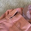 Orvis Women’s Medium Blush Pink/Orange 1/4 Snap Flip Cuff Pullover‎ Sweatshirt Photo 5