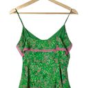 BCBGMAXAZRIA  Lime Green & Pink Y2K Silk Ruffle Cami Tank Top S Photo 1