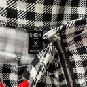 SheIn Black And White Gingham Pants Photo 2