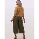 Lane Bryant NWT  Wide Leg Pants Pleated Wide Leg Crop Pants Olive Green Sz 18/20 Photo 11