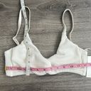 Good American NWT  Crinkle Always Fits Twist Bikini Top Ivory White Size 3/Large Photo 6