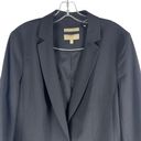Talbots  Luxe Italian Wool Blazer Jacket One Button Black Size 16 Photo 2