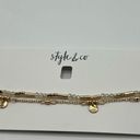 Style & Co  Bar, Disc & Bead Double-Row Ankle Bracelet in Gold-Tone NWT MSRP $25 Photo 4