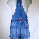 No Boundaries Vintage  Distressed Denim Bib Overall Shorts Shortalls~M~ Photo 1