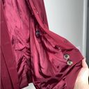 London Fog  Belted Trench Coat Burgundy/Red Size Large Water Resistant Photo 4