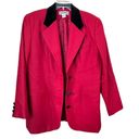 Jennifer Moore  Red Wool Blazer Size 16 Photo 1