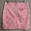 Peter Millar  Pink & Green Cotton/Spandex Skort Size 6 Photo 2