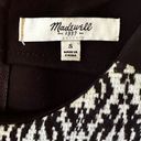 Madewell  Afternoon Dress Diamond Jacquard Tribal Black White Sleeveless Sz Small Photo 8