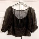 Free People “Heartstrings”Corset Style Mesh Lace Top•Dark Chocolate Brown•Sz S Photo 6