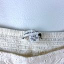 American Eagle Cropped Embroidered Babydoll Top in Cream Peplum Size Large Photo 5