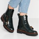 Scotch & Soda  Olivine Leather Brogue Biker Combat Boots Photo 0