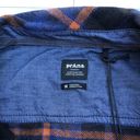 prAna NWT  Golden Canyon Blue Orange Long Sleeve Flannel 100% Cotton Button Down Photo 3