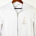 Rae Dunn  Soft White Lightweight‎ "BRIDE" Zippered Hoodie Sweatshirt XS Photo 2