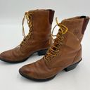 Ariat  Boots Lace Up Shoes Women Leather 7B Extra Narrow Brown Granny Boot #15880 Photo 14