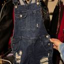 No Boundaries Denim Short Overalls Photo 0