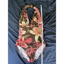 Tommy Bahama  Women’s Brown Pink Tropical Floral Halter One Piece Swimsuit Photo 7