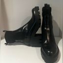 ZARA  Black Chunky Platform Lug Sole Knit Sock Shaft Ankle Boots Size 37 = US 6.5 Photo 7