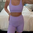 Cream Yoga Scarlett Ribbed Sports Bra and Shorts Set Photo 3