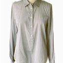 J.Crew  Gray Long Sleeve Button Up Casual Work Shirt ~ Women's Size LARGE Photo 0