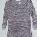 Croft & Barrow 3/4 Length Sleeve Crochet Sweater Photo 0