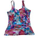 MiracleSuit  x Talbots Light Control Swim Tankini Top Colorful Floral Size 14 Photo 1