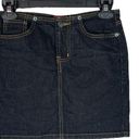 Mossimo Denim  Juniors SZ 1 Mini Jean Skirt Zip-Fly Dark Wash Pockets Blue Photo 0