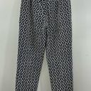 Talbots  Black & White Floral Embroidered Silk Blend Cropped Ankle Pants Sz 2 P Photo 1